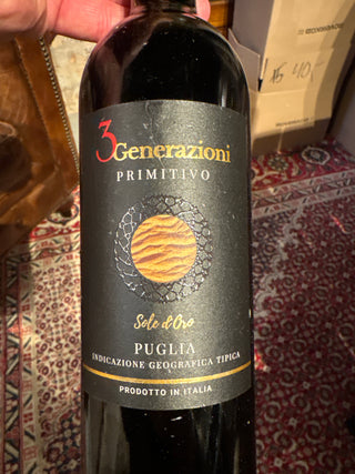 3 Generazioni Primitivo Sole d'Oro Puglia IGT – italiensk rødvin fra Puglia, restparti