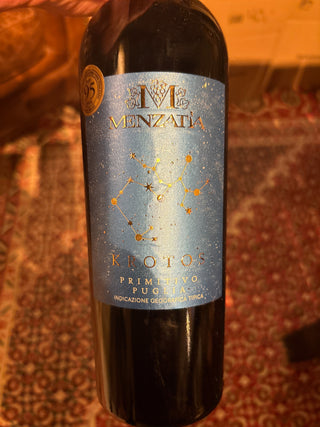 Menzatia Krotos Primitivo Puglia IGT – italiensk rødvin fra Puglia, restparti