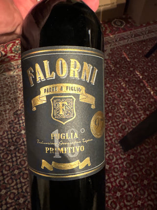 Falorni 18° Padre & Figlio Primitivo Puglia IGT 2025 – italiensk rødvin fra Puglia, restparti