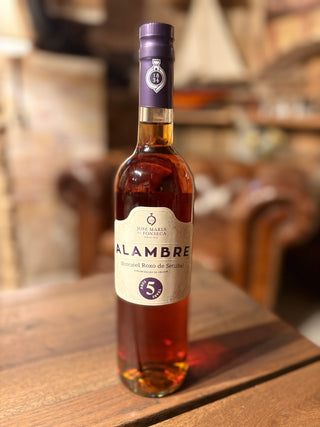 Alambre Moscatel Roxo de Setúbal 5 Years – flaske med etiket