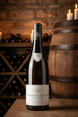 Flaske Bourgogne Côte d'Or Chardonnay 2023 fra Domaine Borgeot – hvidvin fra Bourgogne, Frankrig